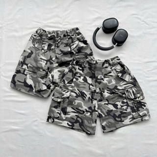 Short Túi Hộp RẰN RI - Quần Short Kaki túi hộp màu Xanh ống rộng form nam nữ unisex Jaystoree