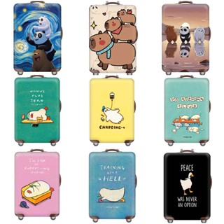 (Tặng thẻ tên) Túi bọc vali - Áo trùm vali KUTE DUCK cao cấp - Vải thun co giãn, chống nước, bụi