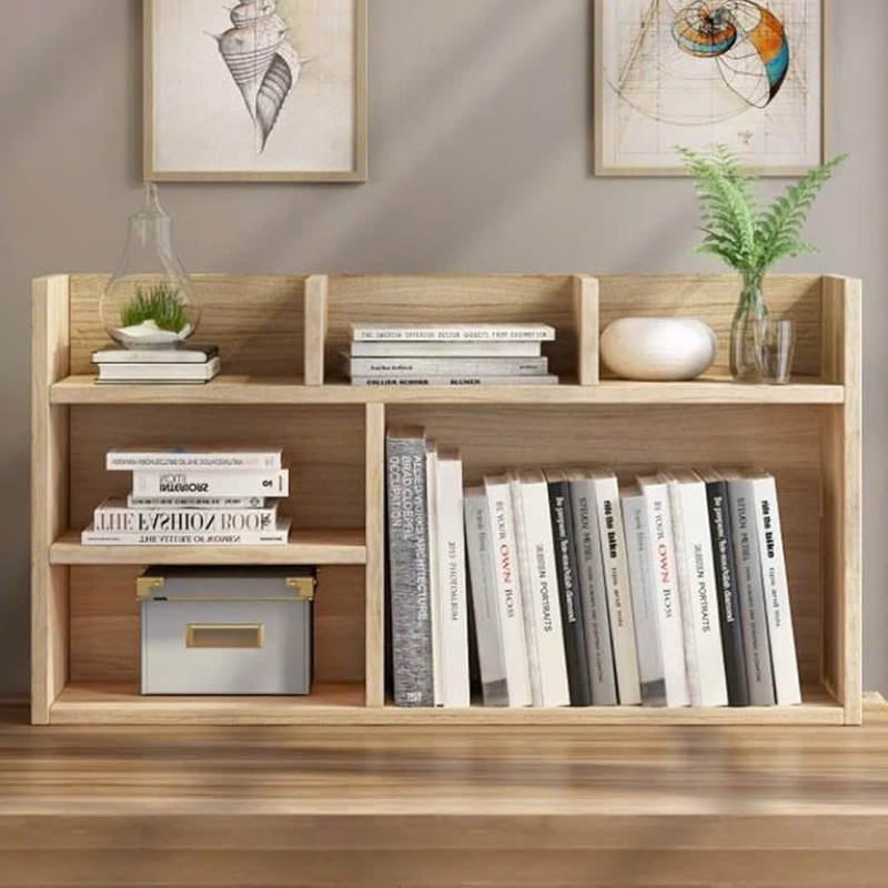 Kệ sách gỗ để bàn mini lắp ghép dễ dàng,Kệ gỗ văn phòng để tài liệu hồ sơ bàn làm việc đa năng ND03 | BigBuy360 - bigbuy360.vn