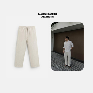[ DEAL MỞ BÁN ] Quần dài Linen ống suông Form Relax cạp chun Maison Morris unisex chất liệu mềm thoáng mát mùa hè