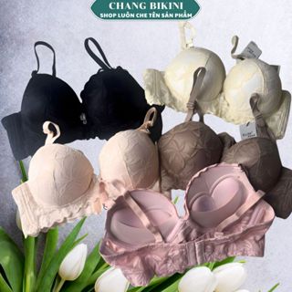 Áo Lót Ren Hoa Không Gọng Nâng Ngực Mềm Mại Mút Kép Dày 5.5 cm Thông Hơi Thoáng Khí Mã 919