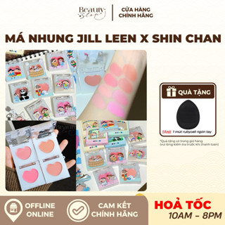(HOẢ TỐC) Má Hồng Kem Nhung Mịn Màng JILL LEEN x Shin Chan Trái Tim