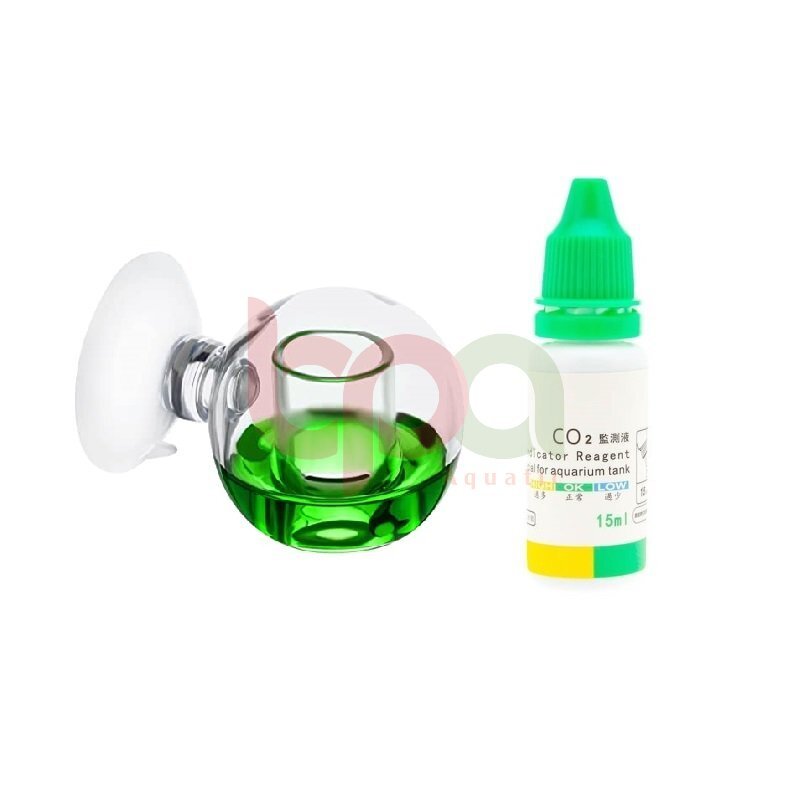 BỘ KIỂM TRA NỒNG ĐỘ TEST CO2 HÌNH TRÒN CHO HỒ CÁ THỦY SINH  - GLASS CO2 DROP CHECKER