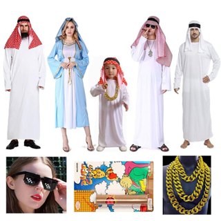  Trang phục Ả Rập Dubai - Áo choàng truyền thống cao cấp dự tiệc sinh nhật sự kiện & hóa trang  Full set  