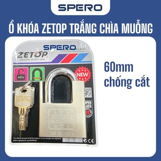  Ổ Khóa cửa ZETOP 60mm chống cắt chất liệu hợp kim cao cấp ruột đồng chìa muỗng bấm chống trộm. 