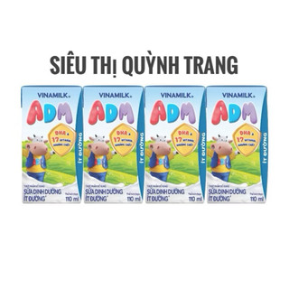 Lốc 4 hộp x 110ml Sữa dinh dưỡng có đường, ít đường Vinamilk ADM ...