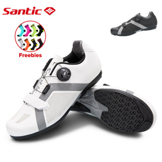 Santic Giày Đạp Xe Cho Nam Giày Đạp Xe Không Khóa Giày Cao Su Đế Ngoài Thoáng Khí Đường Trường Cho