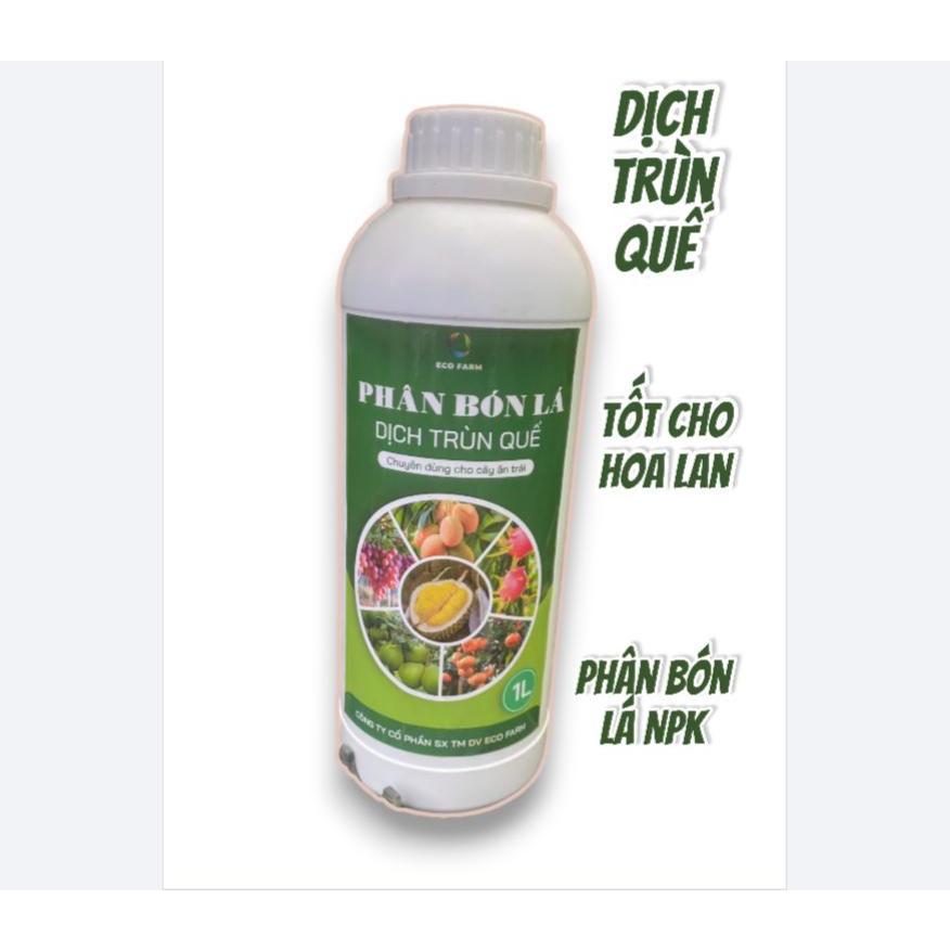 Dịch trùn Quế - Phân Bón Lá NPK - Tốt cho hoa lan & Cây Trồng ( Chai 1 Lít )