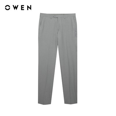 Owen - Quần tây Slim Fit QS252437 màu Xám nhạt chất liệu Nano