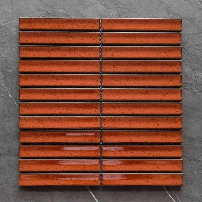 Gạch mosaic thẻ que (stackbond) ốp phòng khách, nhà bếp, khách sạn... độ bền cao