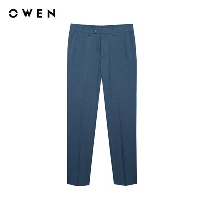 Owen - Quần tây Slim Fit QS252441 màu Xanh chất liệu Nano