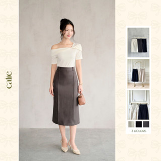 Chân váy bút chì mí gân, chất liệu cao cấp, form basic tôn dáng, dễ mix đồ thời trang nữ Calie CB037