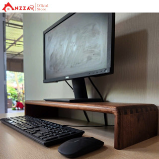 Kệ Màn Hình Máy Tính Gỗ Rustic Uốn Cong Đẹp Sang Trọng, Kệ Kê Màn Hình PC, Kệ Gỗ Gaming Anzzar-07