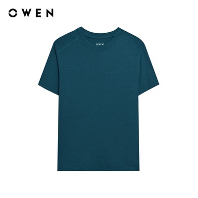 Owen - Áo T-shirt Relax Fit TSN253675 màu Xanh cổ vịt chất liệu COTTON MODAL