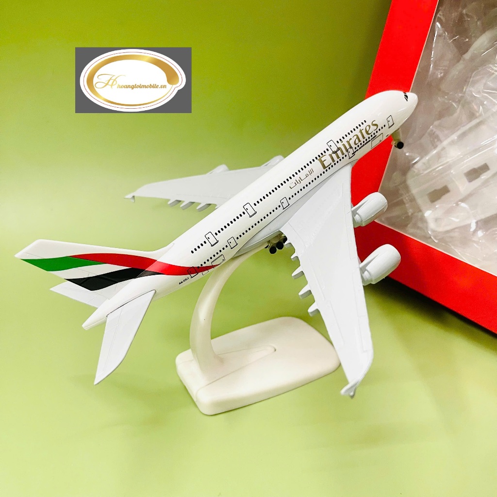 Máy Bay Mô Hình Airbus A380 EMIRATES 20CM Tỉ Lệ 1:400 Cao Cấp (Fullbox) mẫu mới 2023