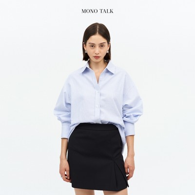 Áo sơ mi oversized MONO TALK (kẻ sọc) chất liệu oxford T10001FT