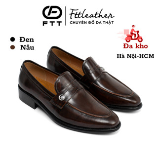  Giày lười nam Penny Loafer cao cấp da bò non FTT Leather đế phíp gỗ chống trơn trượt F0306 