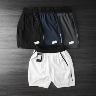Quần short chạy bộ nam, quần đùi thể thao chất mềm nhẹ có túi khóa kéo, đai lưới thoáng khí phom vừa người - QSN36
