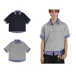  Áo polo phối Light ODIN CLUB Áo polo nam nữ phối layer sơ mi chất liệu vải cotton co dãn 2 chiều 