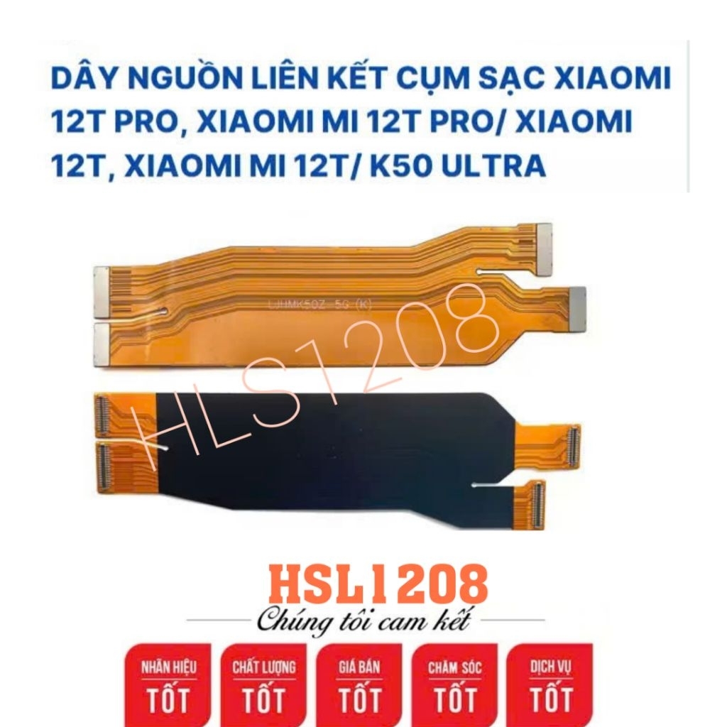 Dây nguồn liên kết cụm sạc Xiaomi 12T Pro, Xiaomi Mi 12T Pro/ Xiaomi 12T, Xiaomi Mi 12T/ K50 Ultra