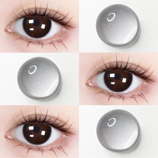   1 chiếc  Fresh Lady 0-8 độ Kính áp tròng MCK1 Cosmos Brown Choco Grey màu xám hạn sử dụng 6 tháng 14.0mm màu xám thờ 