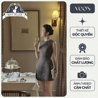  Váy Nữ Dáng Ngắn Thiết Kế Veo's Cách Điệu Chân Váy Chất Liệu Tuysi Chéo Tiểu Thư Đi Chơi Đi Tiệc - Colin Dress 
