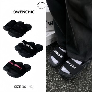 Dép Owenchic Logo Thêu (OWC.3) Nam Nữ Quai Dán Đế Cao / Kèm Hộp / Bảo Hành / Hỗ Trợ Đổi Size owenchic