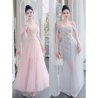 Váy công chúa, đầm dự tiệc, cô dâu trễ vai ren phối lưới cắt mảnh xoè bồng chuẩn hàng tk loại 1
