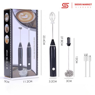 Máy Tạo Bọt Cà Phê SIEGIS, Máy Đánh Trứng Cầm Tay Mini Đa Năng 3 Chế Độ Tiện Lợi