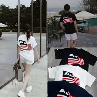 Áo Thun Aa In Hình Lá Cờ Form Rộng Vải Polyester Co Dãn Thoáng Mát Mềm Mịn - Áo Phông Nam Nữ Unisex Phong Cách Boy Phố
