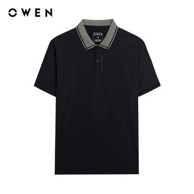 Owen - Áo polo Body Fit APV251288 màu Đen chất liệu Nylon spandex