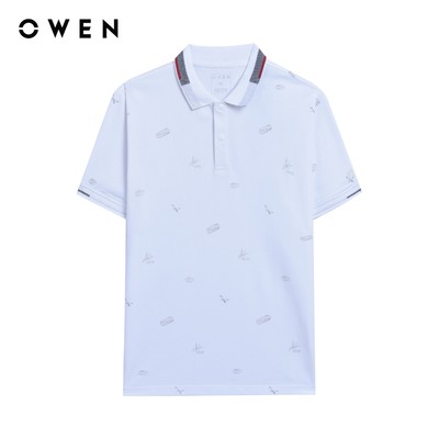 Owen - Áo polo Bodyfit APV253611 màu Trắng chất liệu CVC Spandex