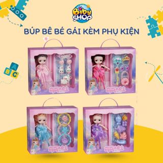 Búp Bê Cho Bé Gái BIBY Kèm Hộp Sang Trọng Nhiều Phụ Kiện, Đồ Chơi Búp Bê Barbie Xe Đạp