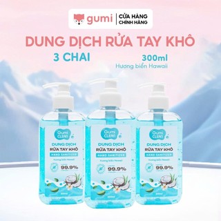  COMBO 3 Chai Nước Rửa Tay Khô Gumi 300ML Thân Thiện Với Da Giúp Diệt Khuẩn Nhanh Chóng Và Hiệu Quả 