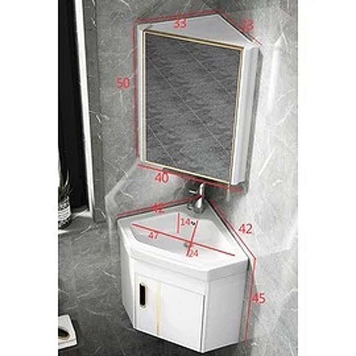 Tủ Lavabo Góc Treo Tường Cao Cấp T009 – Giải Pháp Tinh Gọn Cho Không Gian Đẳng Cấp