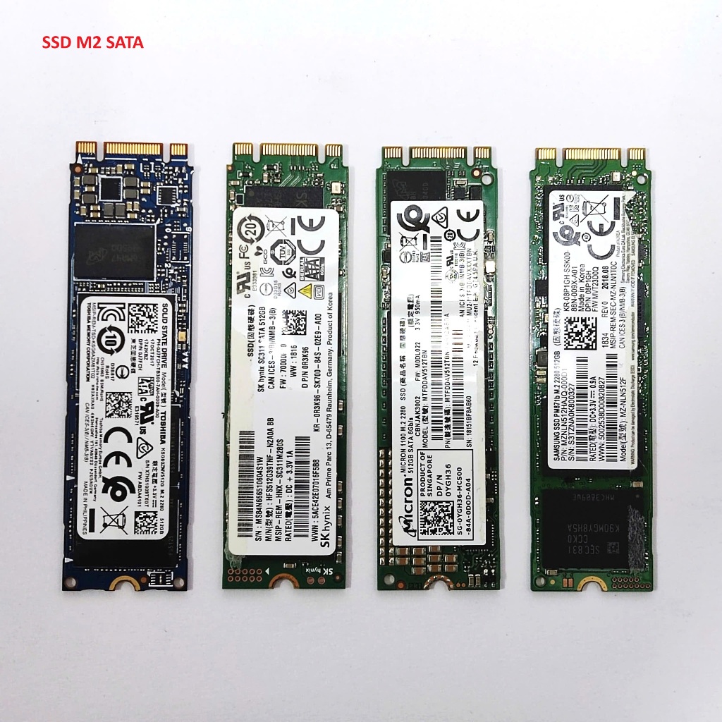 SSD M2 Sata, M2 NVME PCIe Gen3x4 2280 512Gb các hãng Samsung Hynix Micron sức khoẻ tốt >90%, sẵn win