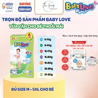 (Bobby Unicharm) Tã Bỉm Quần Baby Love mẫu mới Đủ Size M48/L48/XL48/XXL48/3XL33/4XL33/5XL33 cho bé..