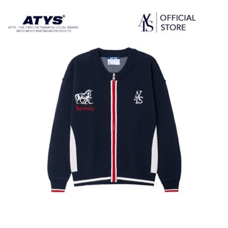 Áo ATYS® "MUSTANG" ROUND NECK ZIPPER KNIT JACKET