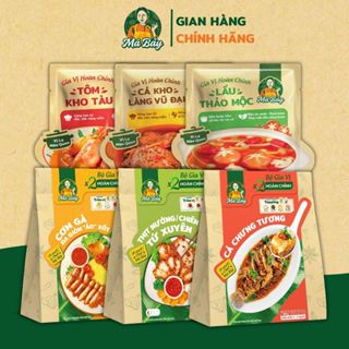 Bộ 6 gia vị Má Bảy hoàn chỉnh chuẩn vị cá chưng tương thịt nướng cơm gà tôm kho cá kho lẩu thảo mộc
