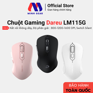 Chuột không dây DAREU LM115G Black / White / Pink