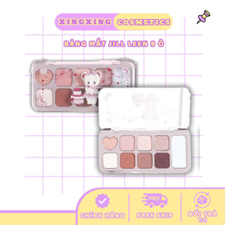   HỎA TỐC JILL LEEN Bảng Phấn Nhũ Mắt Má Bắt Sáng 9 Ô Màu đa năng JILL LEEN Cute Bear Colorful Lấp Lánh Nhũ XINGXINGCO 