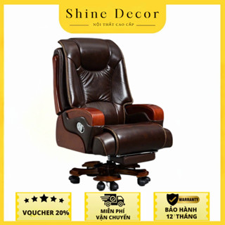 Ghế Ngả Lưng 160 Độ Văn Phòng Chủ Tịch Có Massage, Đệm Dày Êm Ái, Gác Chân Thư Giãn, Sang Trọng