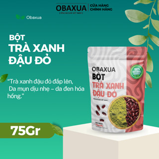 Bột Trà Xanh Đậu Đỏ OBAXUA Nguyên Chất – Túi 75g/250g/500g