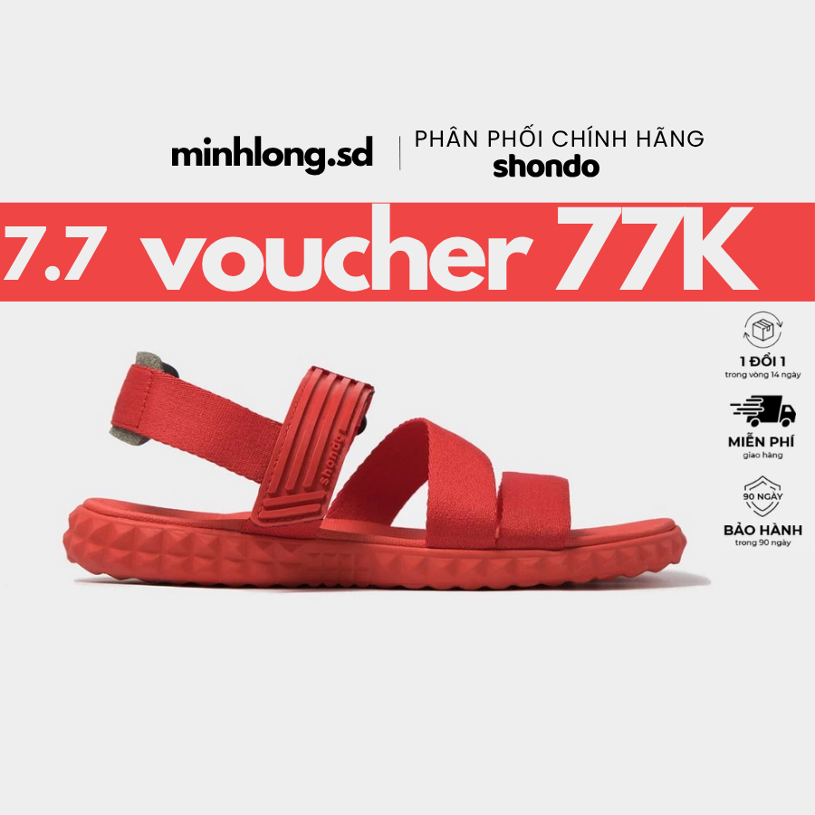 Giày Sandals SHONDO Full đỏ F6M206