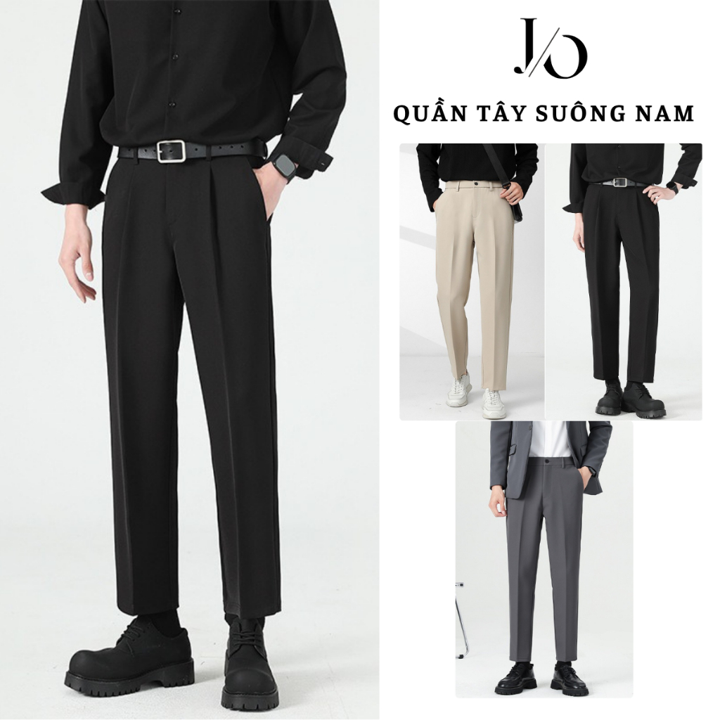 Quần Âu Nam Co Giãn Nhẹ Cạp Cao Suông Ống Đứng Quần Tây Âu Nam Chất Vải Tuyết Hàn Dày Dặn Không Nhăn | BigBuy360 - bigbuy360.vn