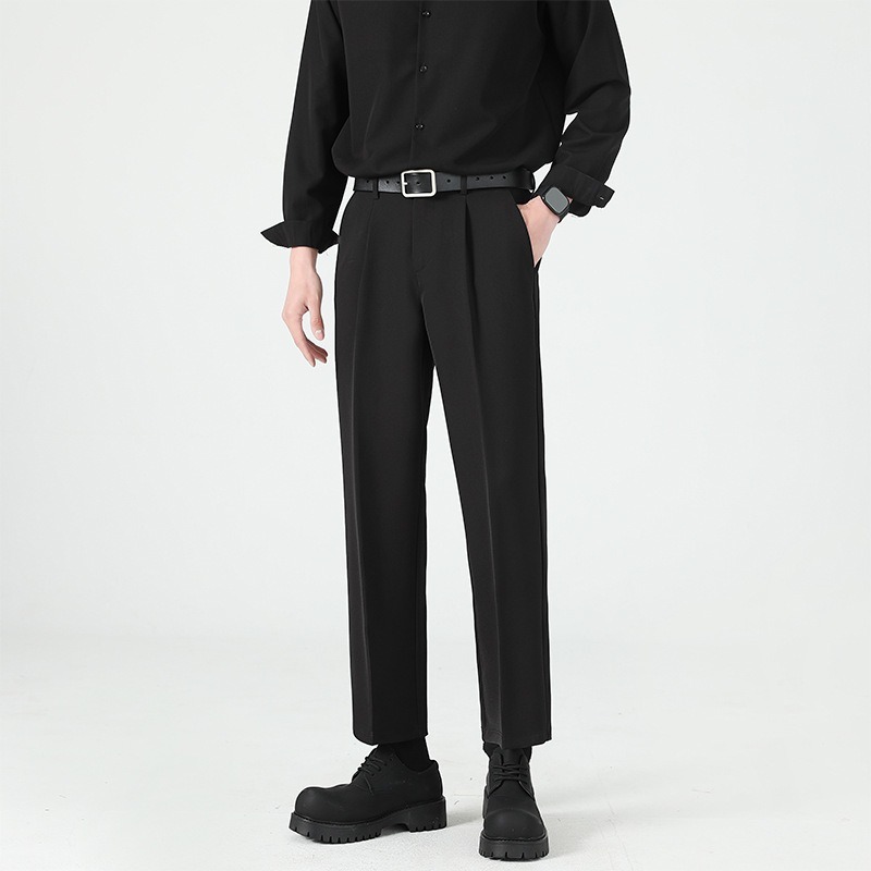 Quần Âu Nam Co Giãn Nhẹ Cạp Cao Suông Ống Đứng Quần Tây Âu Nam Chất Vải Tuyết Hàn Dày Dặn Không Nhăn | BigBuy360 - bigbuy360.vn