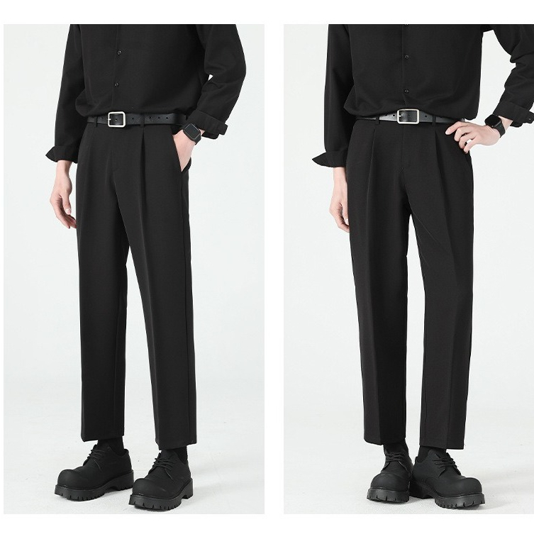 Quần Âu Nam Co Giãn Nhẹ Cạp Cao Suông Ống Đứng Quần Tây Âu Nam Chất Vải Tuyết Hàn Dày Dặn Không Nhăn | BigBuy360 - bigbuy360.vn