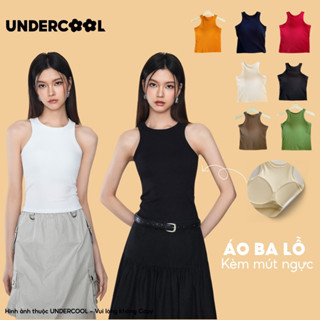 Áo ba lỗ nữ UNDERCOOL ôm body sẵn mút ngực co giãn tốt nhiều màu mặc đi chơi tập gym dạo phố ABL38
