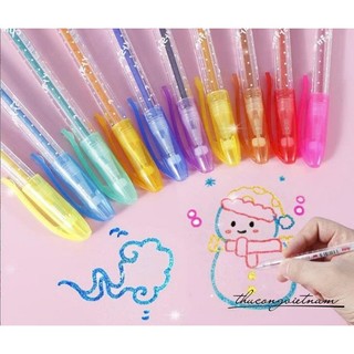 Bút highlight bộ 12 cây, bút nhũ kim tuyến 12 cây