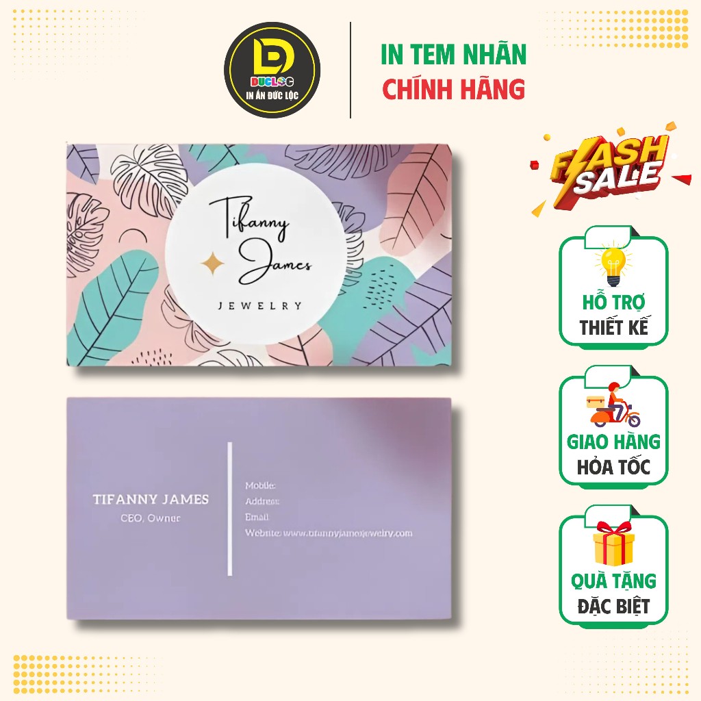 Card cảm ơn - In giấy C300 cán mờ hoặc bóng - In nhanh kỹ thuật số - In trong ngày